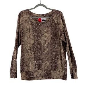 Nation LTD Snake Print Top‎ Sz Medium Long Sleeve